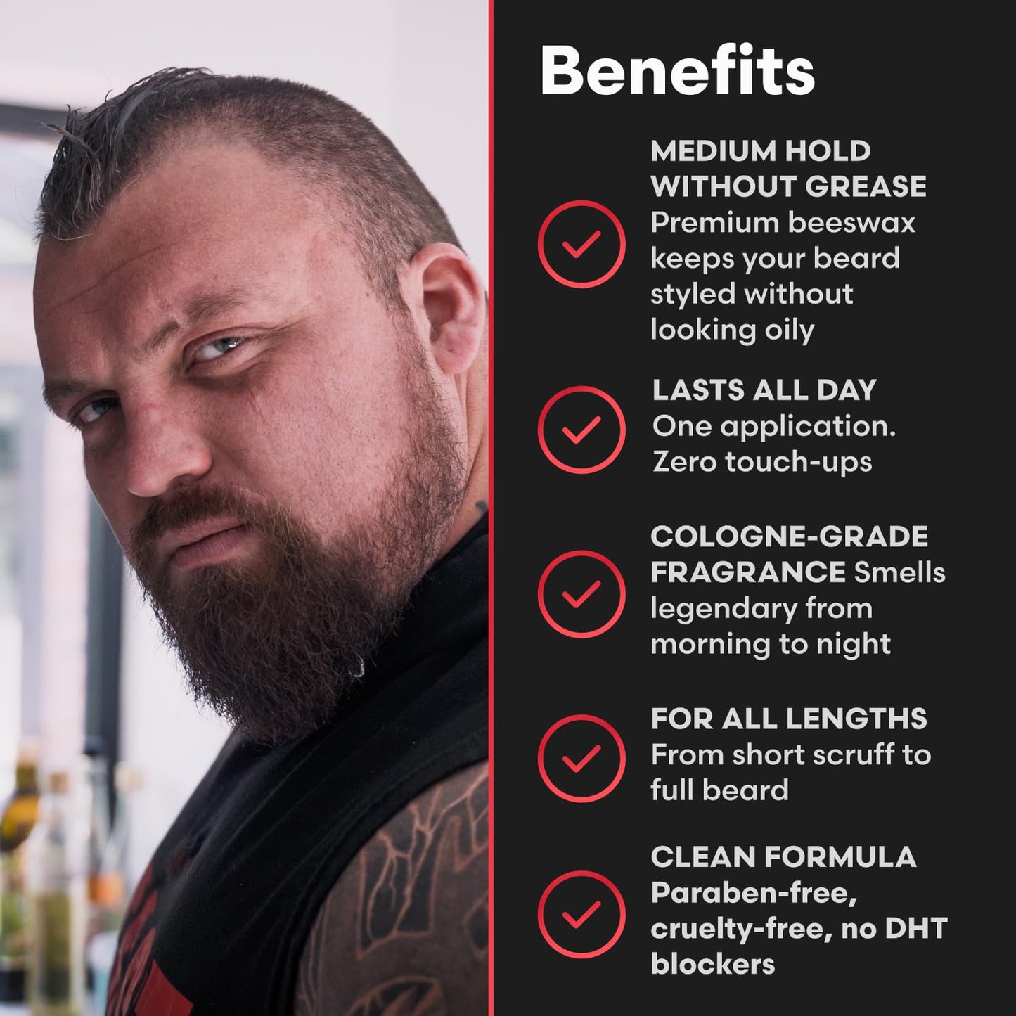 The Beard Struggle Eddie Hall Beast Line Beard Balm - Ragnarok Rising Warrior’s Edition - Tame, Style & Condition Beard - Medium Hold, Non-Greasy Beauty and Personal Care The Beard Struggle