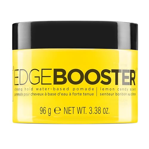 Style Factor Edge Booster Strong Hold Water-Based Pomade | Formulated with Argan Oil for Moisture & High Shine | Long Lasting Edge Control Gel | Lemon Beauty & Personal Care Style Factor
