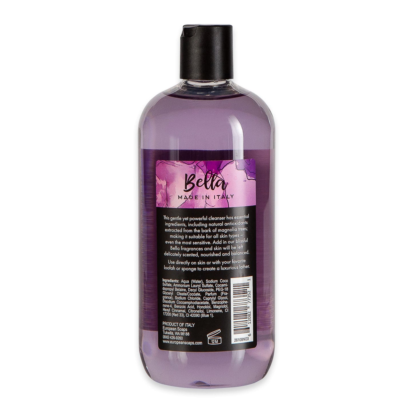 Via Mercato Bella Collection, Hydrates & Invigorates, Shower Gel, 500 ML, No. 3 - Black Currant & Orange Blossoms Beauty & Personal Care Via Mercato