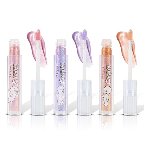 Profusion Cosmetics Casper The Friendly Ghost Trio 3PC Glitter Lip Topper for Achieving Smooth and Glamorous Shimmering Lips With Playful Shiny Beauty & Personal Care Profusion Cosmetics
