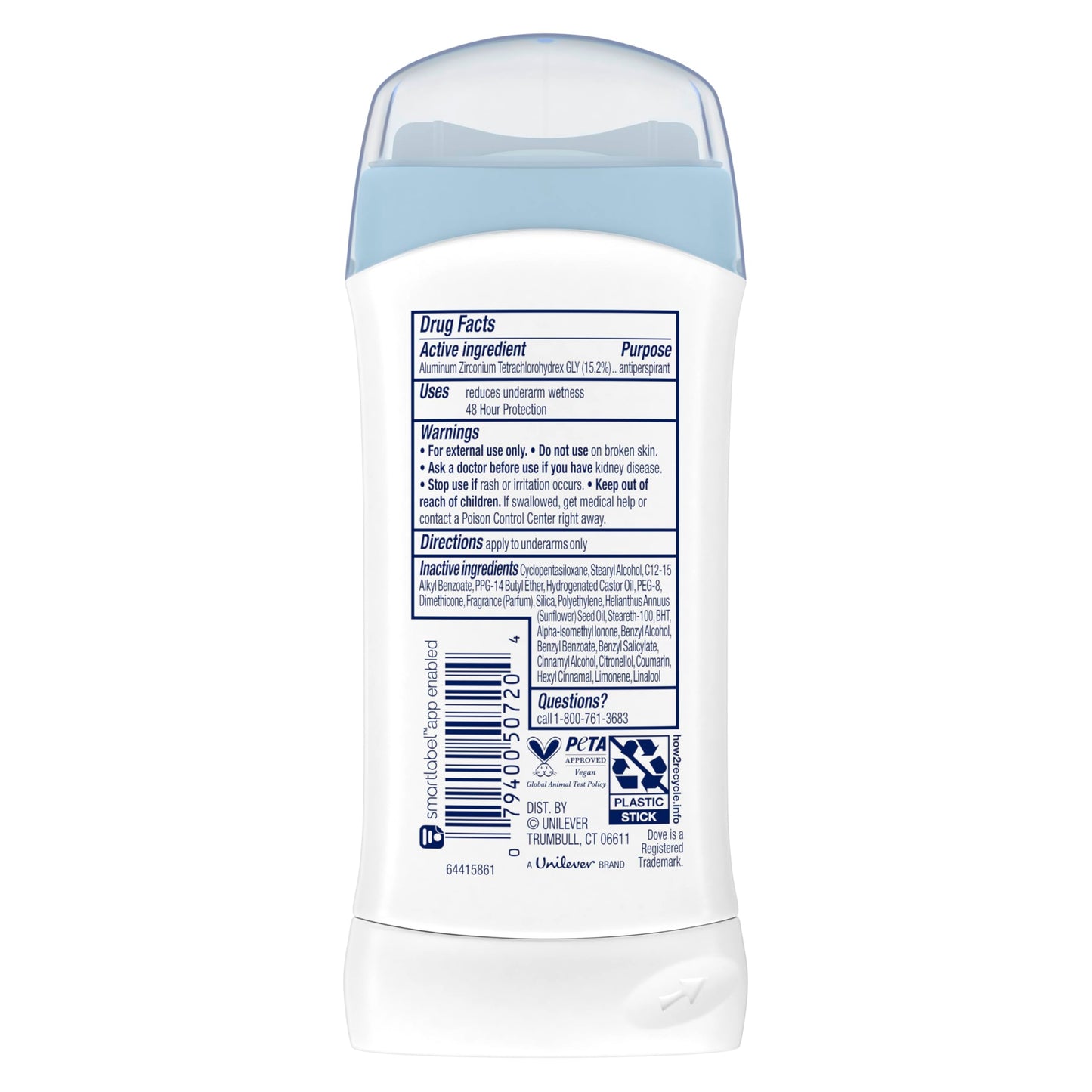 Dove Powder Invisible Solid Anti-Perspirant Deodorant 2.6 oz (Pack of 6) Beauty and Personal Care Dove