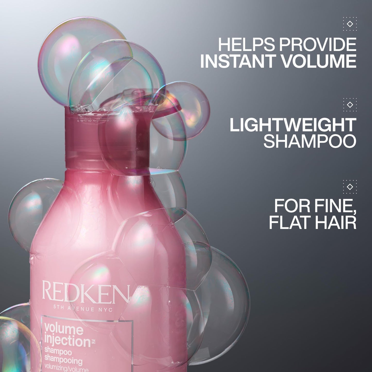Redken Volume Injection Shampoo | Lightweight Volume Shampoo For Fine Hair | Adds Volume, Lift, and Body to Flat Hair | Soft, Shiny Finish | Paraben Beauty & Personal Care Redken