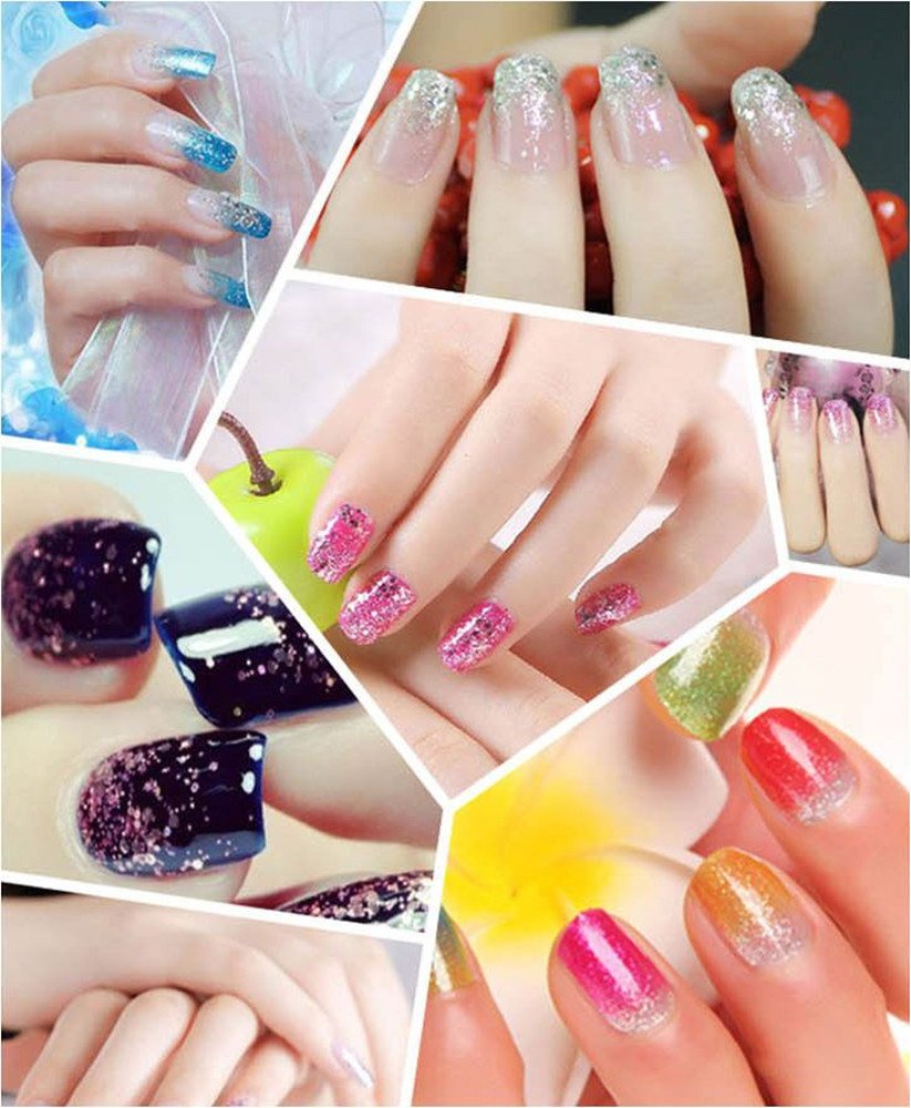 XICHEN 24 Colors Nail Art Make Up Glitter Shimmer Dust Powder Decoration Beauty & Personal Care XICHEN