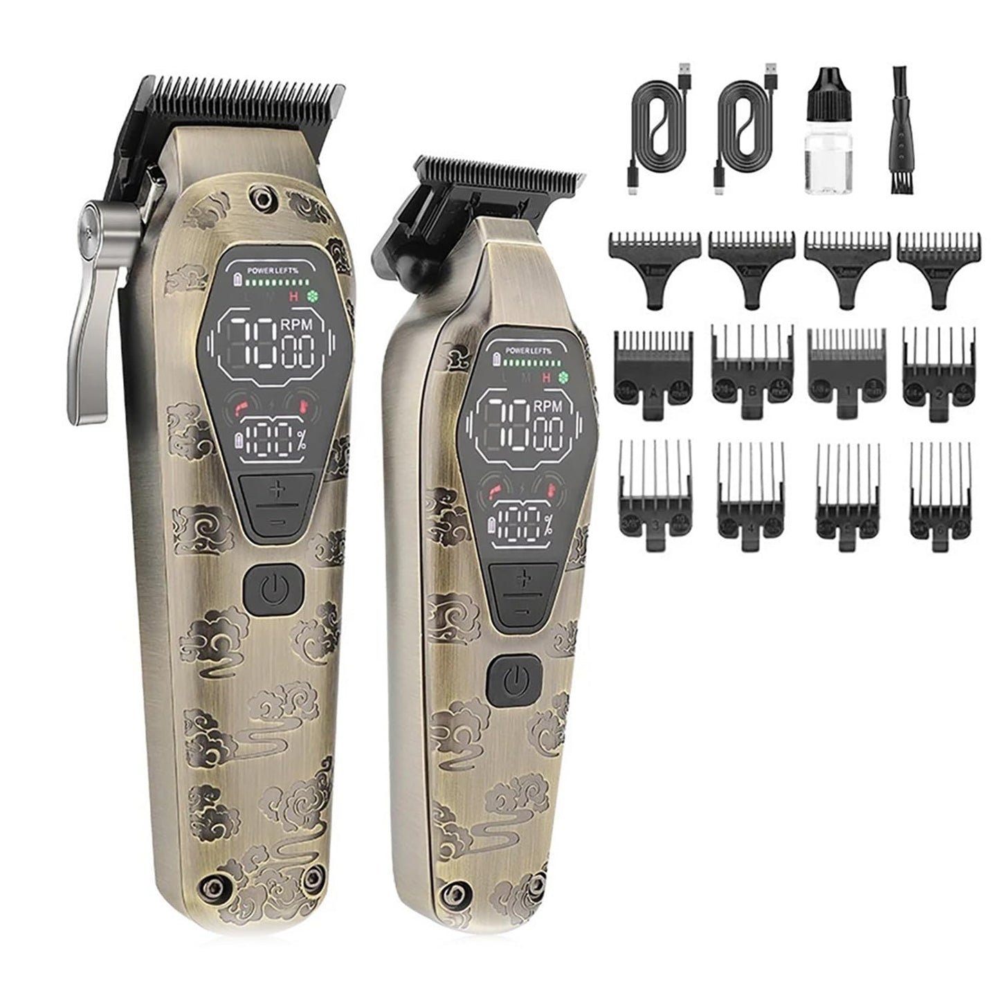 QDKVTNDJZ Hair Clippers for Men, 2 in 1 All-Metal Electric Set High-Power Trimmer for Barber Cutting Machine Tools Beauty and Personal Care QDKVTNDJZ