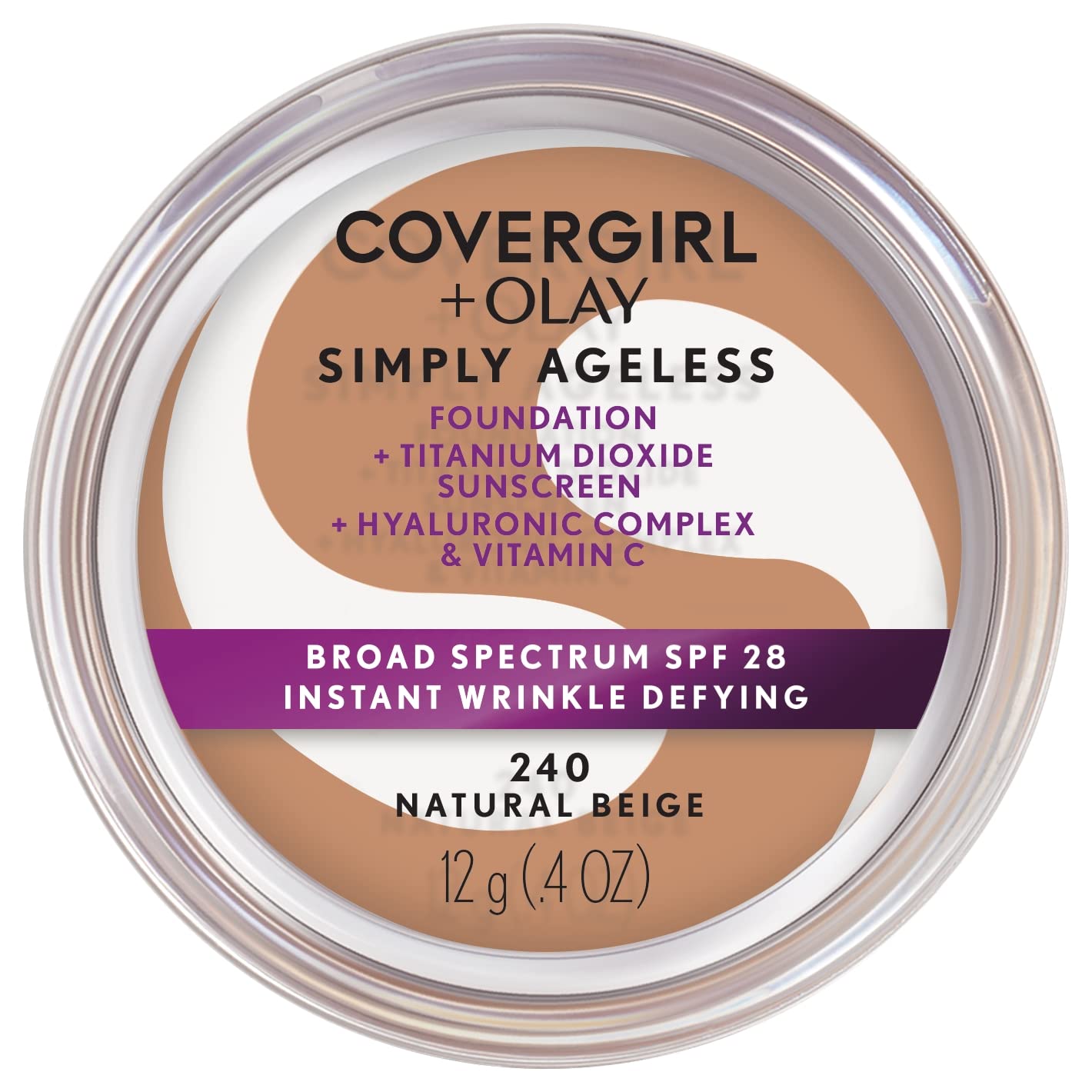 COVERGIRL & Olay Simply Ageless Instant Wrinkle-Defying Foundation, Natural Beige 0.4 Fl Oz (Pack of 1) Beauty & Personal Care COVERGIRL