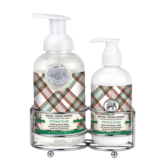 Michel Design Works Handcare Caddy, Vintage Plaid Beauty & Personal Care Michel Design Works