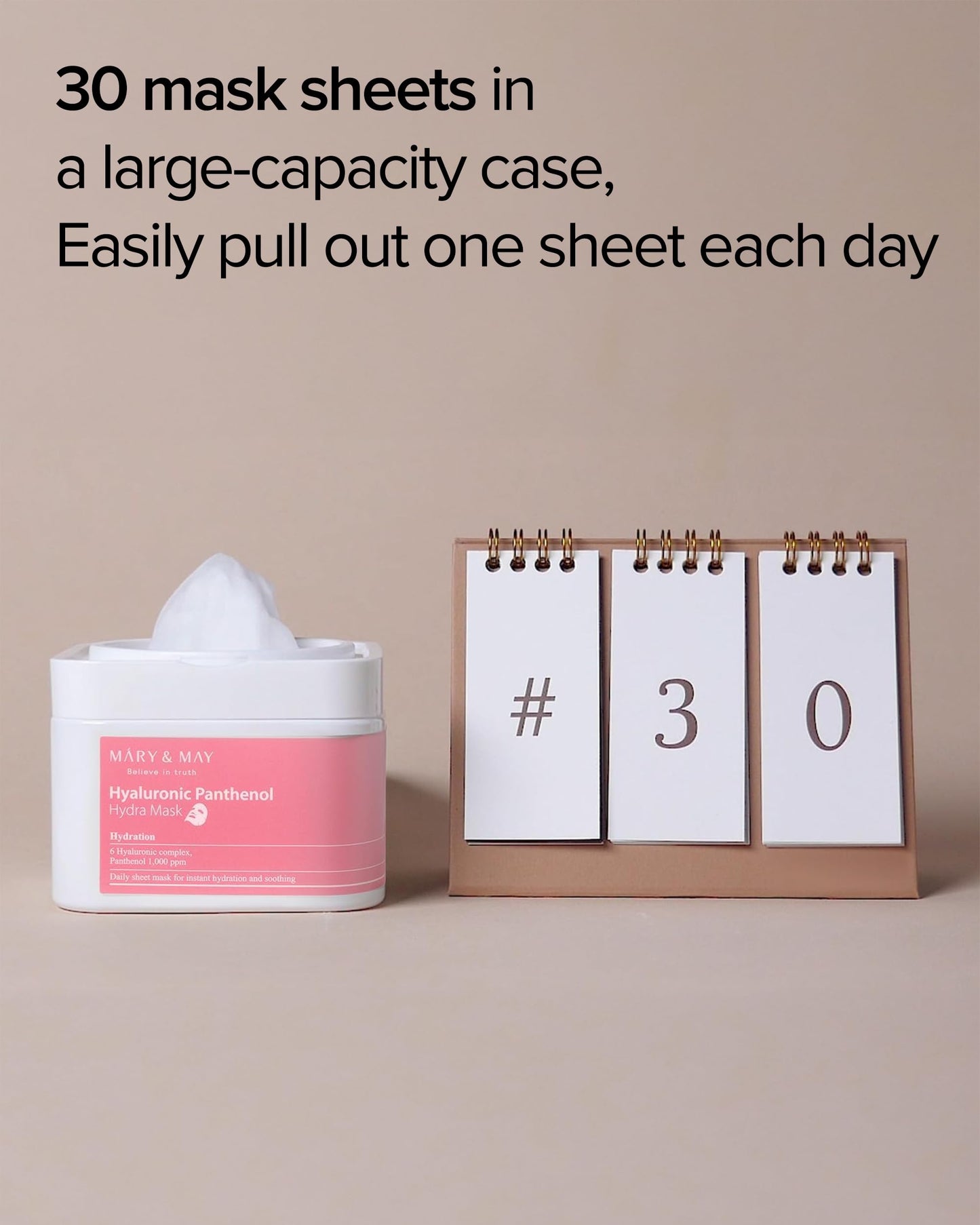Mary&May Hyaluronic Panthenol Hydra Mask - Daily Pull Out Sheet Mask for Intense Moisturizing and Soothing - Korean Skincare, Hypoallergenic Beauty & Personal Care Mary&May