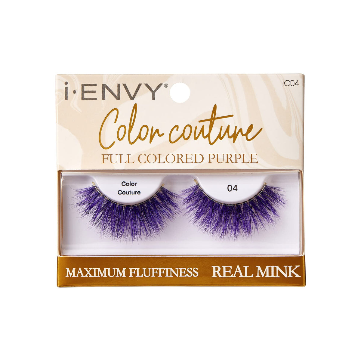 iENVY False Eyelashes Real Mink Color Couture Full Colored Lashes Maximum Fluffiness and Volume Fake Eyelashes (Purple) Beauty & Personal Care i•ENVY