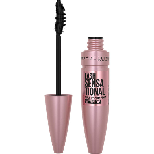 Maybelline Lash Sensational Waterproof Mascara, Lengthening and Volumizing for a Full Fan Effect, Brownish Black, 1 Count Beauty & Personal Care MAYBELLINE