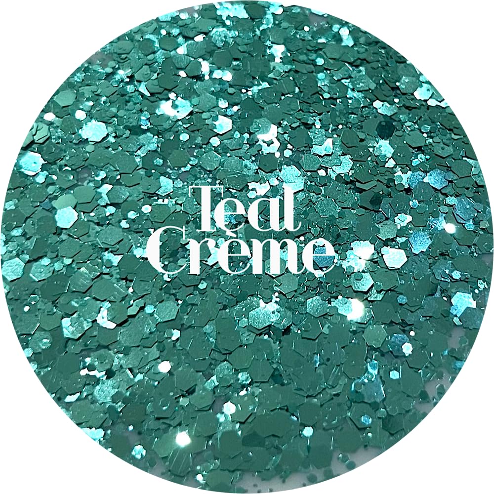 Teal Polyester Glitter | Craft Glitter | Glitter for Arts & Crafts | Tumblers | Cosmetics | Nails | Epoxy Resin Art | Slime | DIY | Body Glitter | 1 Beauty & Personal Care Glitter Heart Co.