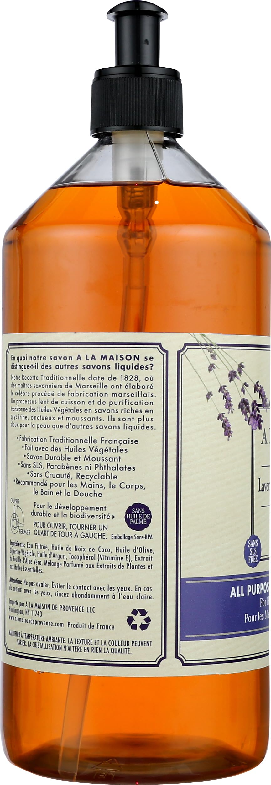 A LA MAISON French Liquid Hand Soap, Lavender Aloe - Natural Hand Wash Made with Essential Oils - Biodegradable, Plant-Based, Vegan, Cruelty-Free Beauty & Personal Care A LA MAISON