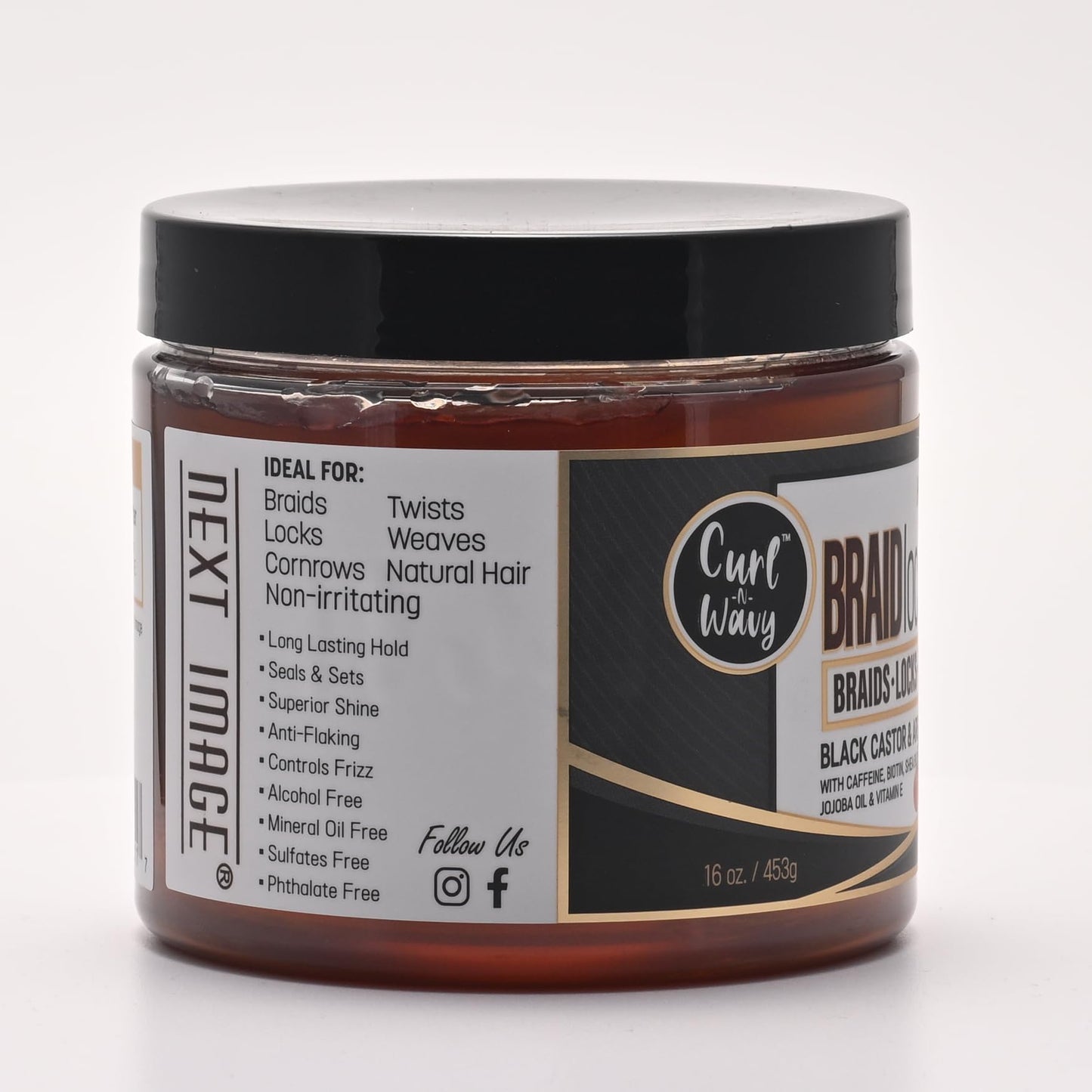 NEXT IMAGE Braid Locking Gel (Black Castor & Argan, 16 oz.) Beauty & Personal Care NEXT IMAGE