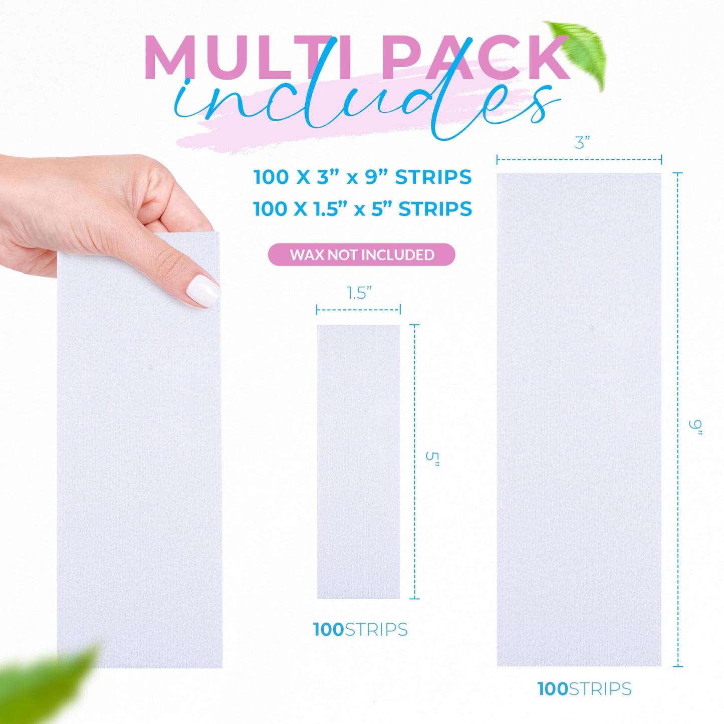 Tifara Beauty Non Woven Body and Facial Wax Strips Multi Size Pack (200) Beauty & Personal Care Tifara Beauty