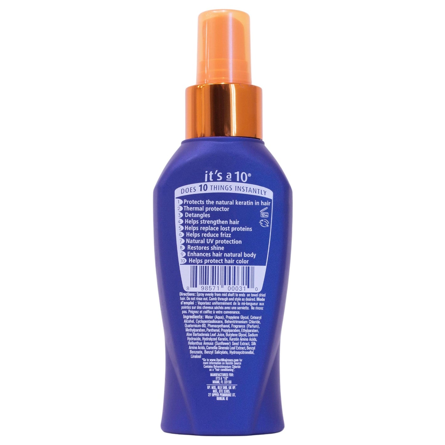 It's a 10 Haircare Miracle Leave-In Product Plus Keratin, 4 fl. oz. Beauty & Personal Care It's a 10 Haircare