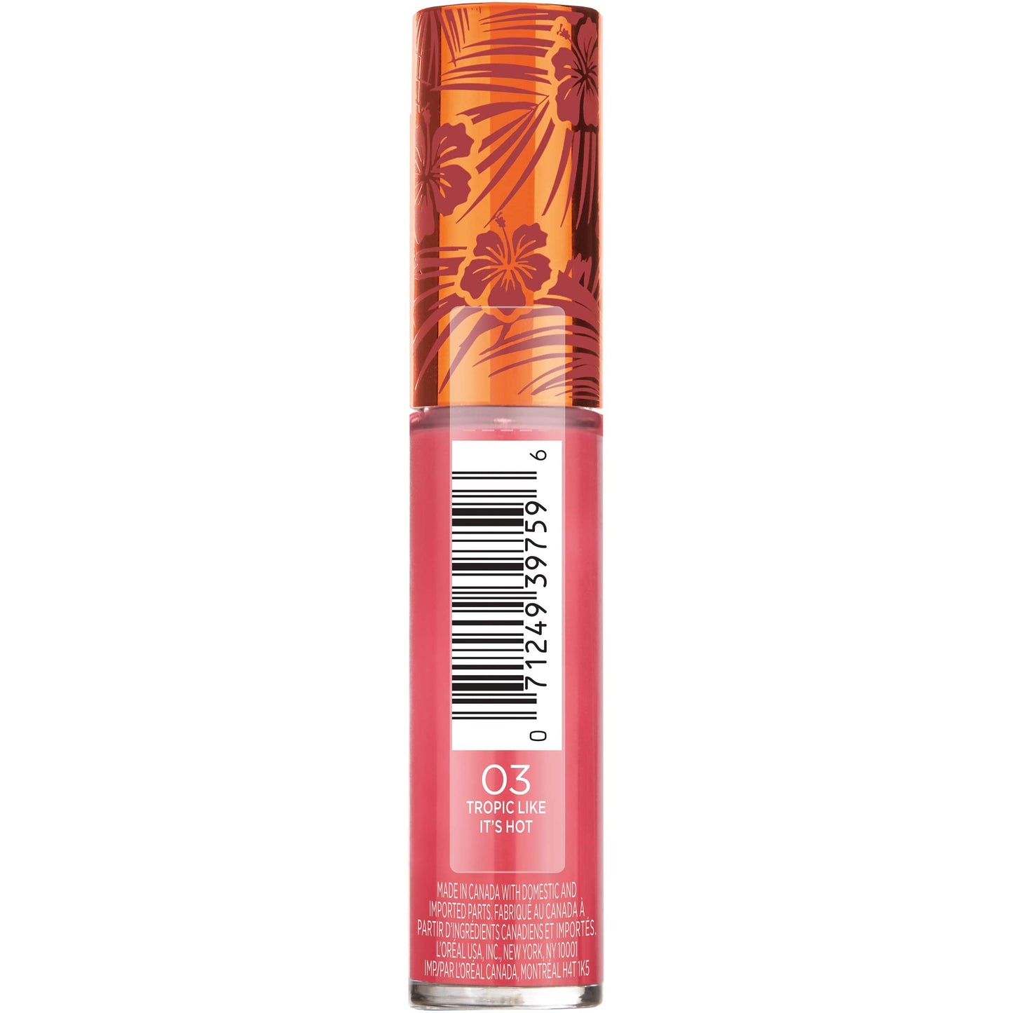 L'Oreal Paris Summer Belle Glowing Lip Gloss, Tropic Like It's Hot Beauty & Personal Care L'Oreal Paris