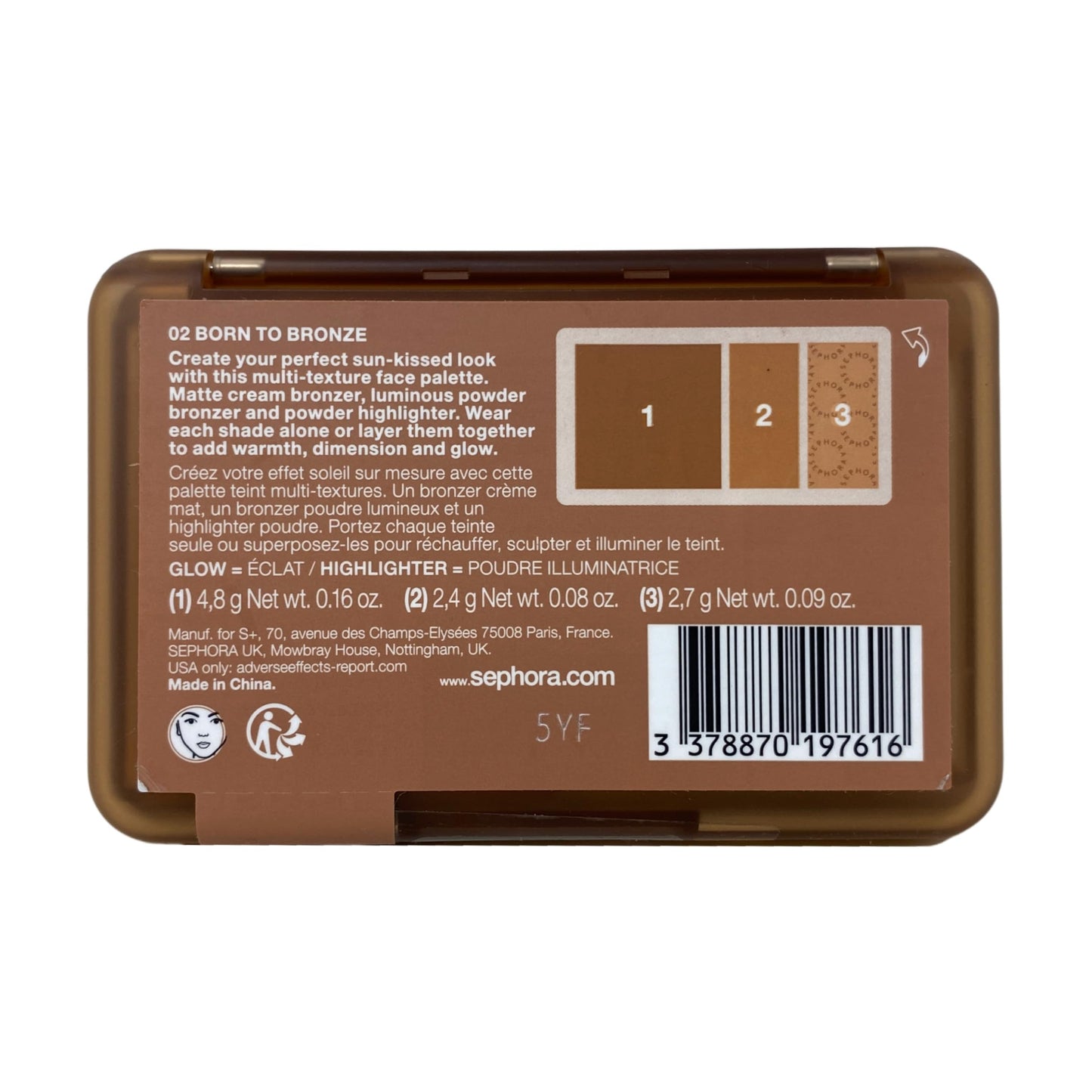 Sephora Collection Bronze Glow Bronzing and Highlighting Trio - 02 Born To Bronze Beauty & Personal Care SEPHORA