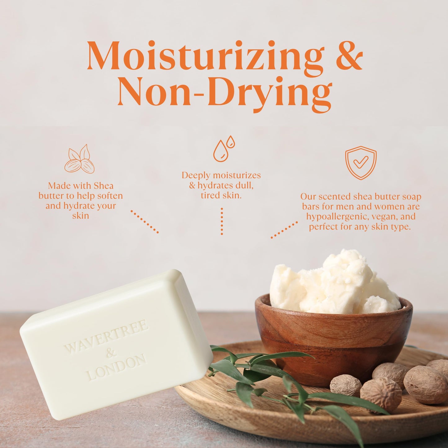 Wavertree & London Summer Spritz Scented Natural Soap (8 Bars), 7oz Moisturizing French Triple Milled Soap Bars enriched with shea butter - Pure Plant Beauty & Personal Care Wavertree & London