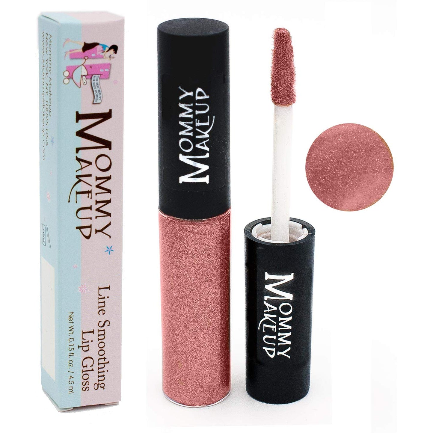 Mommy Makeup Line Smoothing Lip Gloss with Brown Algae & Golden Seaweed - Glossy, Moisturizing, High Shine, Paraben Free Lipgloss in Brandy Girl (A Beauty & Personal Care Mommy Makeup