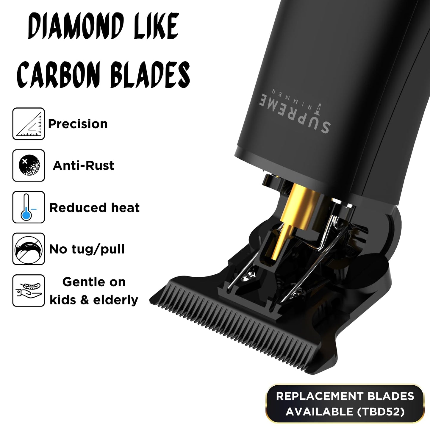 Supreme Trimmer Professional T Shaper - Cordless Hair & Beard Liner for Men - Low Noise, Precision Edger Clippers - Ideal for Sensitive Skin, Kids Beauty and Personal Care Supreme Trimmer