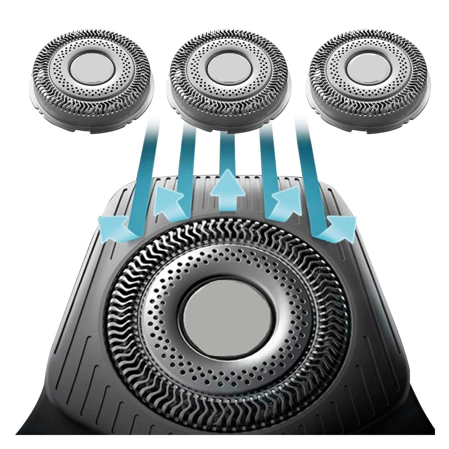 3pcs,Compatible for Philips, SH91 Series 9000 S9985,S9987,SP981X,SP9820,SP986X,SP9861,SP9863 Replacement Blades Electric Shaver Beauty and Personal Care TAHURWOTJ