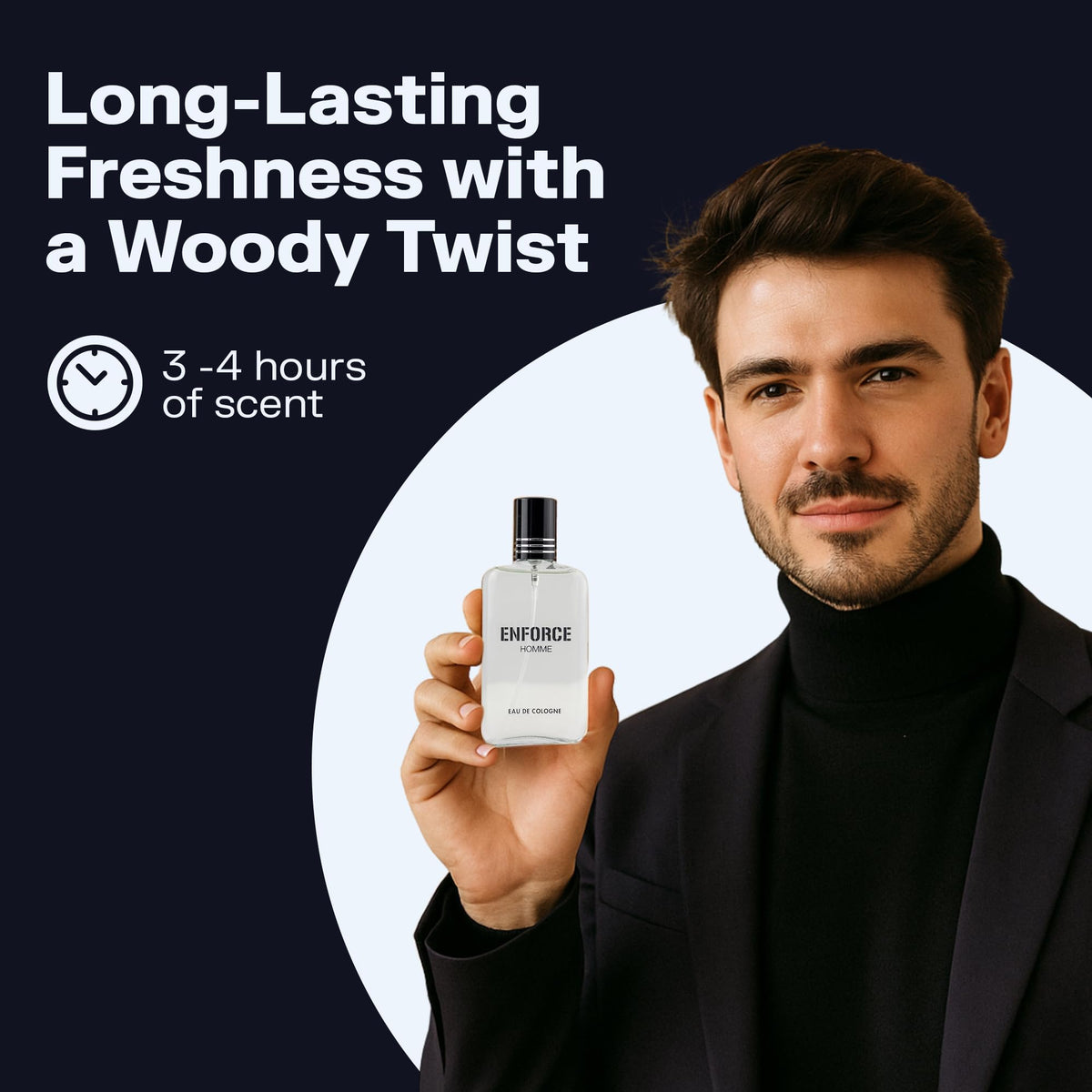 PB ParfumsBelcam Enforce Homme Eau de Toilette Spray for Men - Long-Lasting Woody Sandalwood Fragrance with Citrus & Musk, Masculine Cologne Beauty & Personal Care PB ParfumsBelcam
