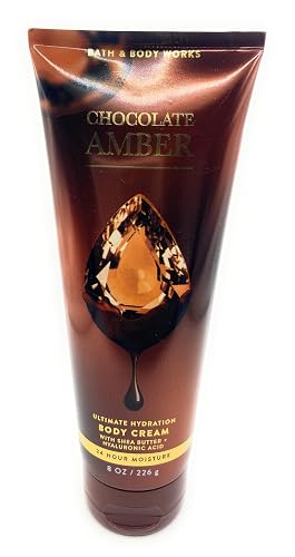 Bath and Body Works Chocolate Amber 24 Hour Moisturizing Body Cream - 8 oz / 226 g Beauty & Personal Care Bath & Body Works