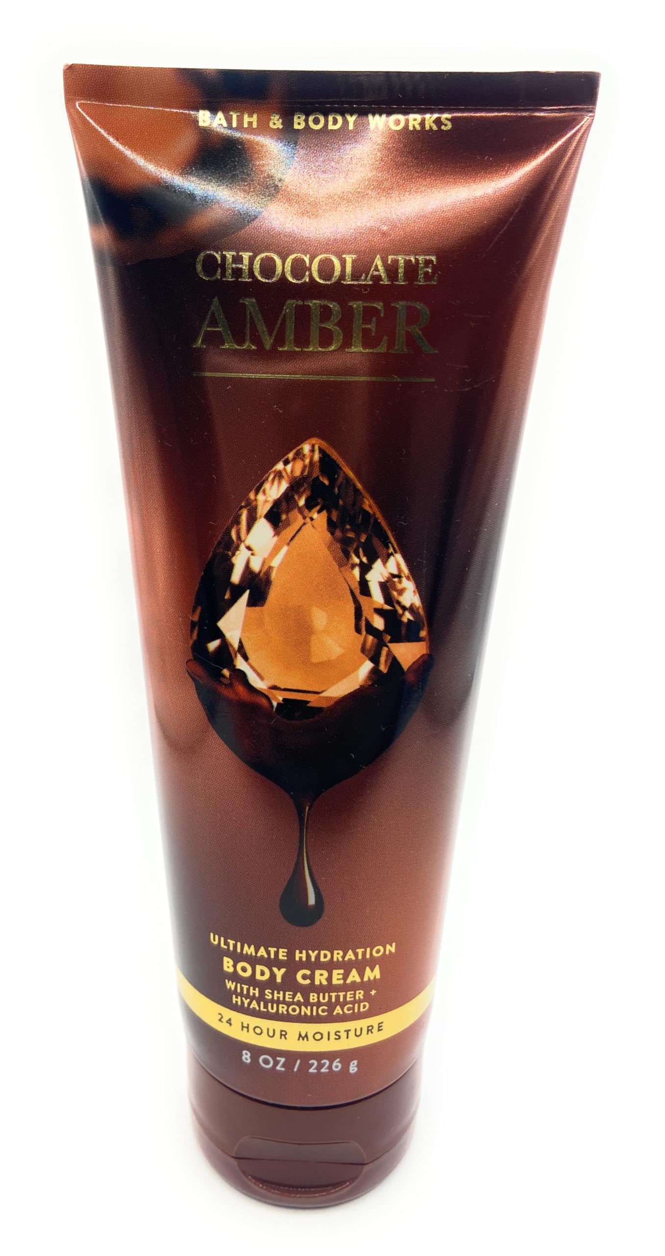 Bath and Body Works Chocolate Amber 24 Hour Moisturizing Body Cream - 8 oz / 226 g Beauty & Personal Care Bath & Body Works
