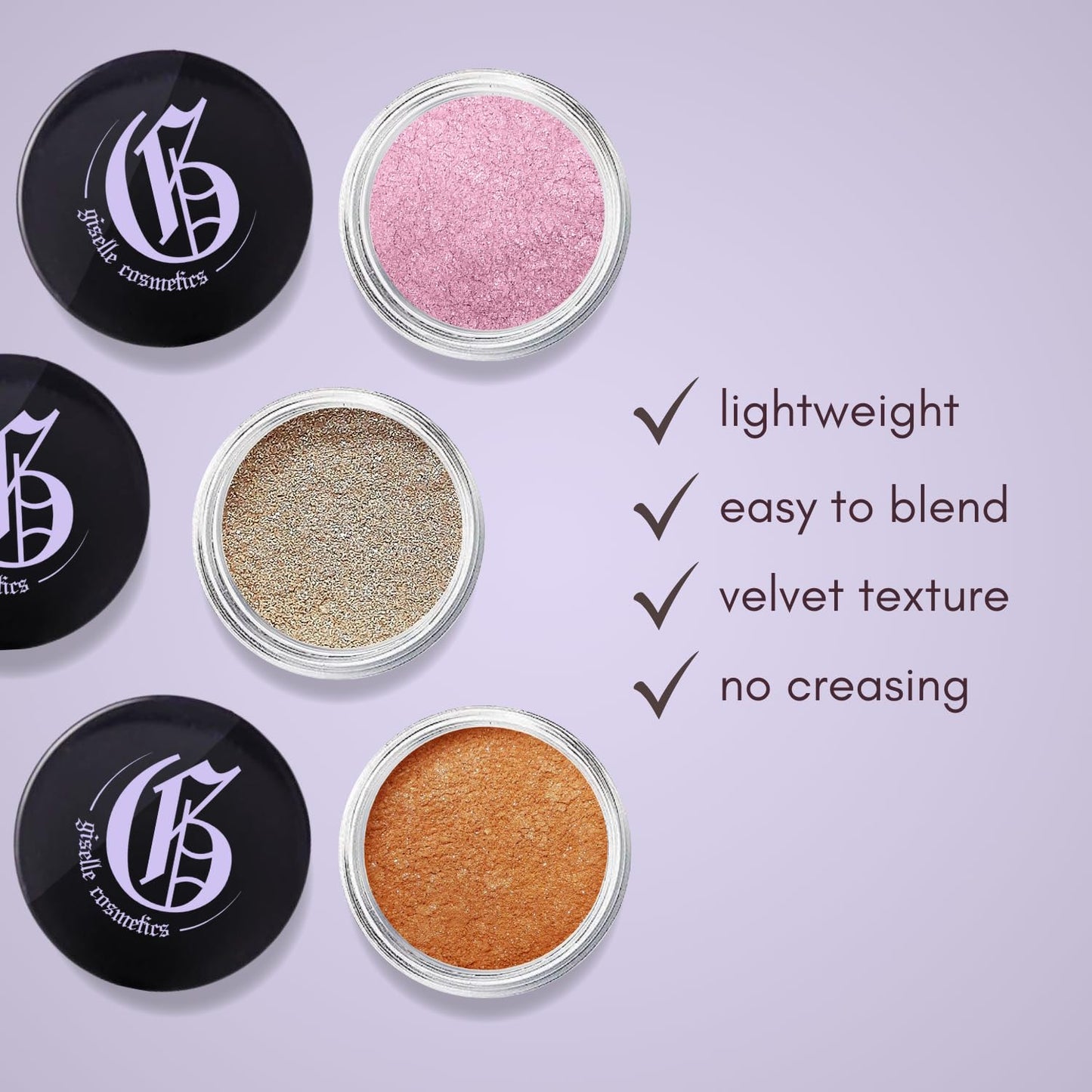Giselle Cosmetics Loose Powder Organic Mineral Eyeshadow - Purple Reef Beauty & Personal Care Giselle Cosmetics