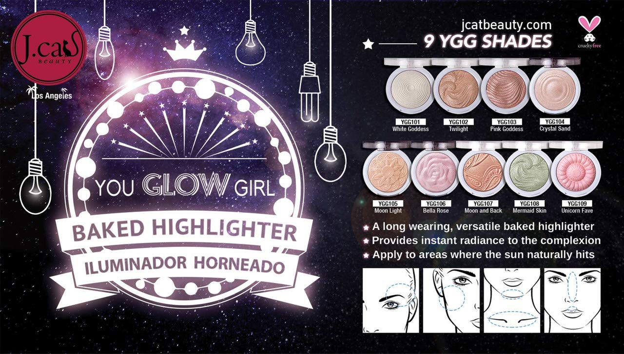 J.CAT BEAUTY You Glow Girl Baked Highlighter - Mermaid Skin Beauty & Personal Care J.CAT BEAUTY