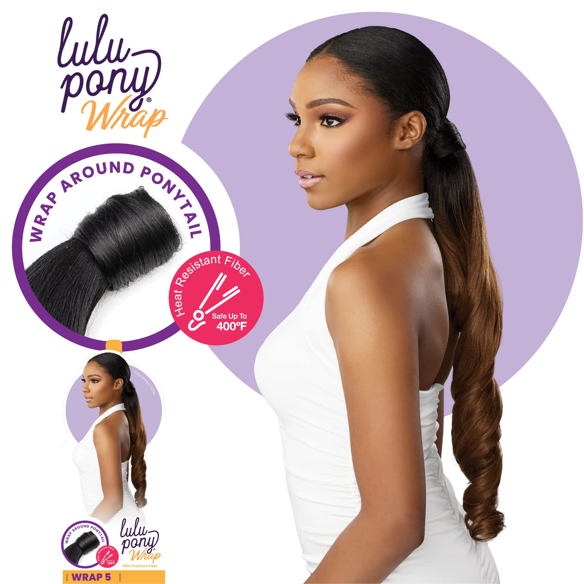 Sensationnel Lulu Pony Wrap Hairextensions-5,T2/BG