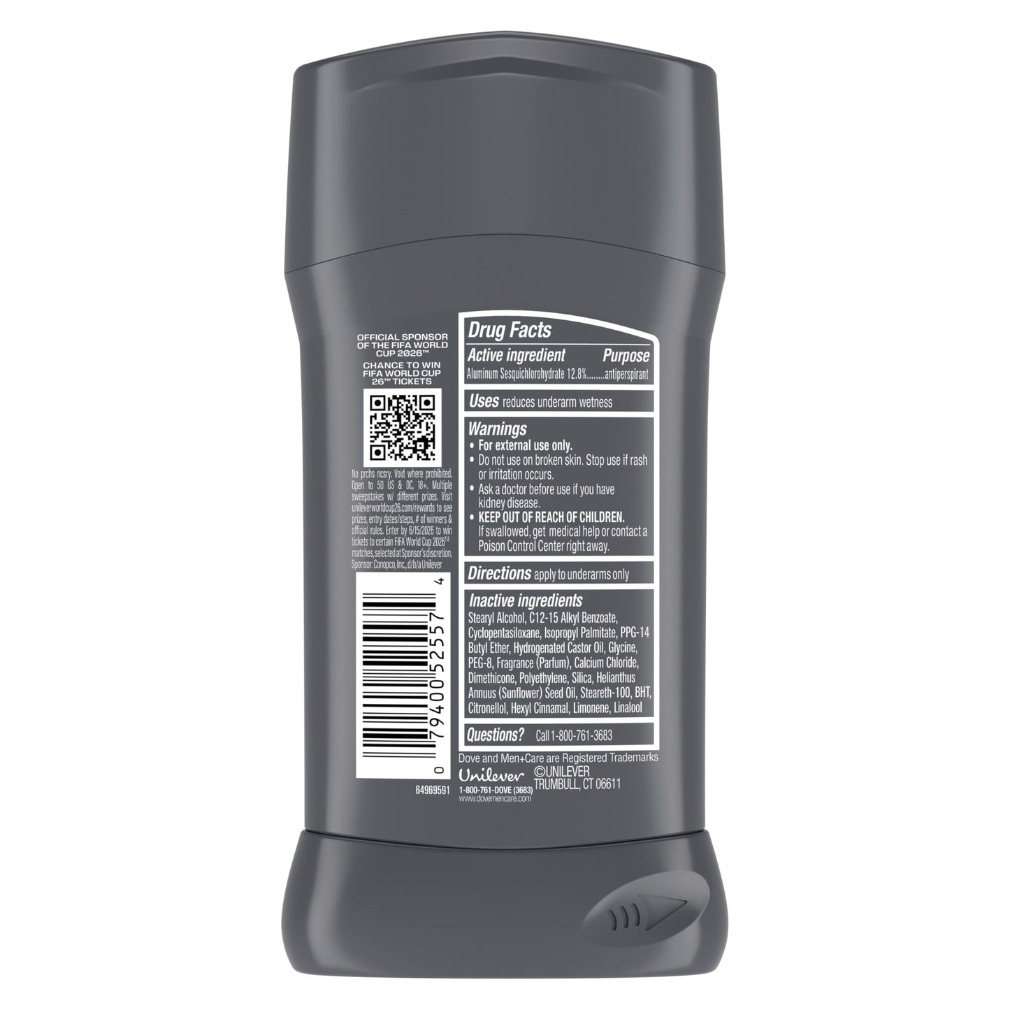 DOVE MEN + CARE All Star Comfort Antiperspirant Stick - FIFA World Cup 2026 Edition, 72H Odor?Neutralizing Protection with Added Moisturizer - 2.6 oz Beauty and Personal Care DOVE MEN + CARE