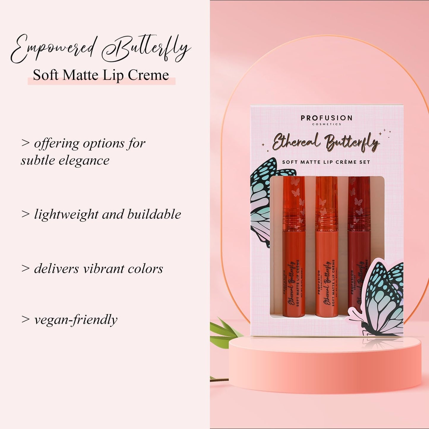 Profusion Cosmetics Empowered Butterfly Soft Matte Lip Creme Set is a Versatile Beauty Essential Trio of Soft Matte Lip Cremes for any Occasion, Beauty & Personal Care Profusion Cosmetics