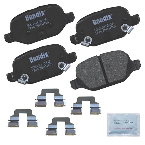 Bendix Premium Copper Free CFC1744 Ceramic Brake Pad (with Installation Hardware Rear) Beauty & Personal Care Bendix