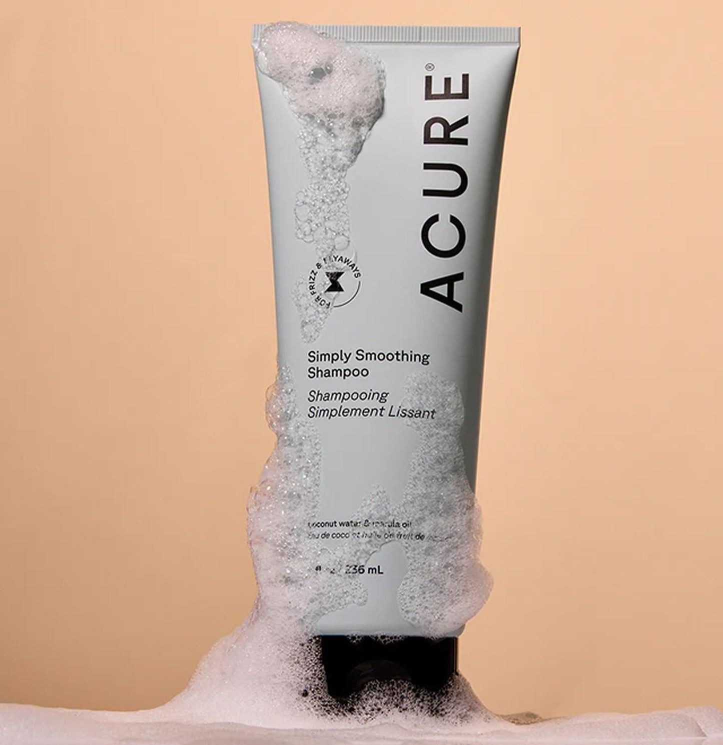 Acure Simply Smoothing Shampoo - Hydrating Anti Frizz Shampoo for Women & Men, Moisturize & Soften Frizzy, Dry, Damaged Hair & Scalp w/ Coconut Water Beauty & Personal Care Acure