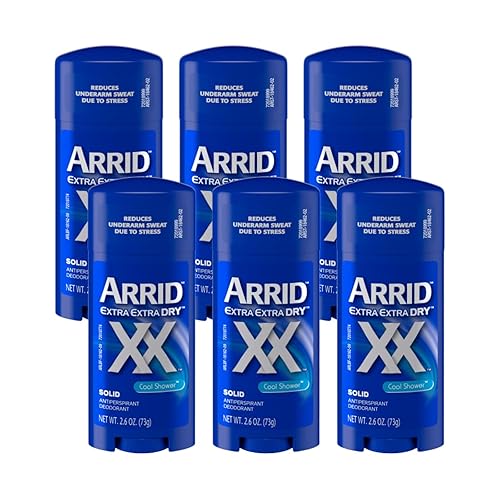 Arrid XX Extra Extra Dry Solid Antiperspirant Deodorant, Cool Shower, 2.6 oz. (Pack of 6) Beauty & Personal Care Arrid