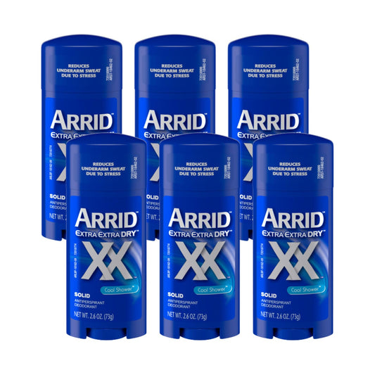Arrid XX Extra Extra Dry Solid Antiperspirant Deodorant, Cool Shower, 2.6 oz. (Pack of 6) Beauty & Personal Care Arrid