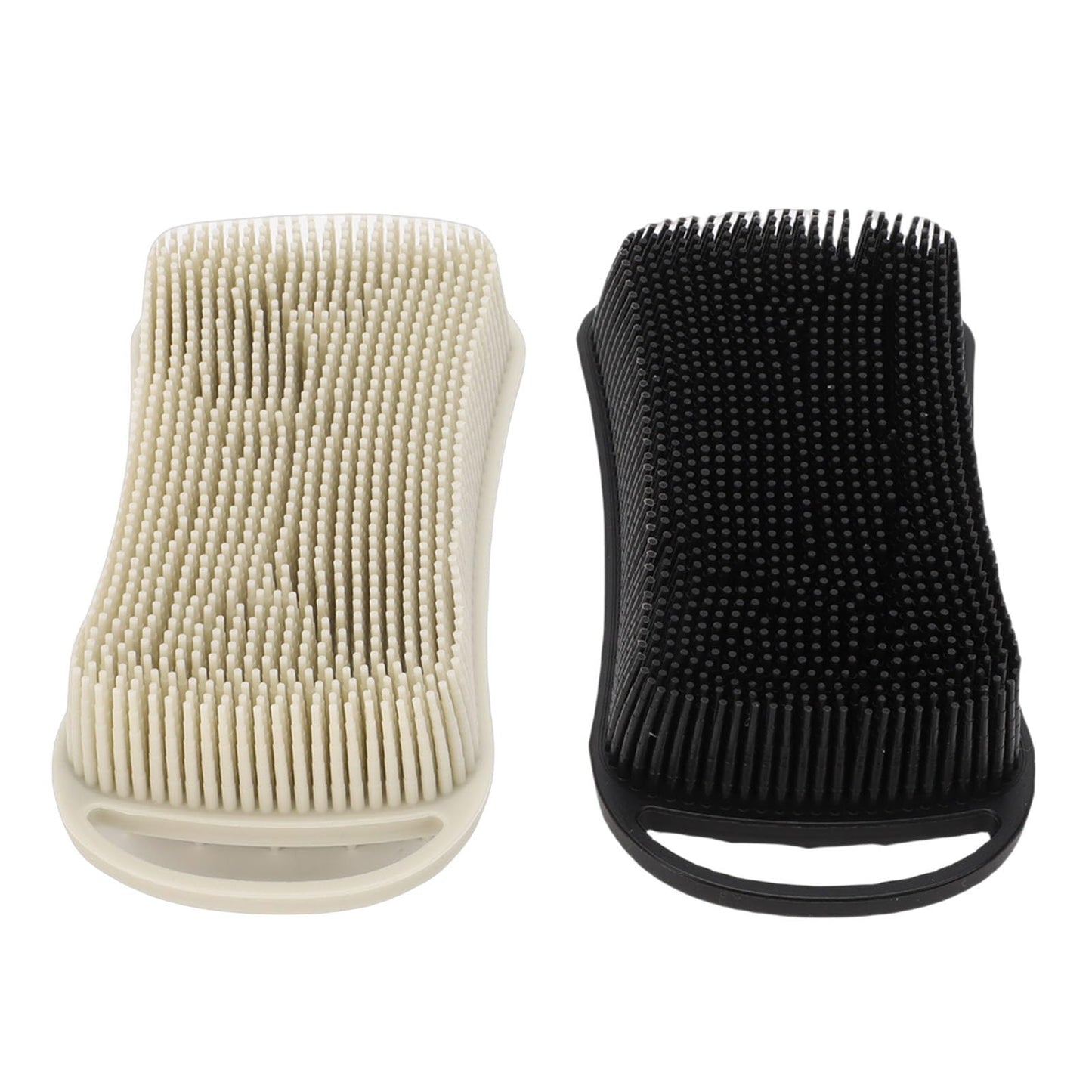 TYTOGE 2pcs Silicone Bath Scrubber Double Sided Exfoliating Soft Body Scrubber Massage Brush for Shower Beauty and Personal Care TYTOGE