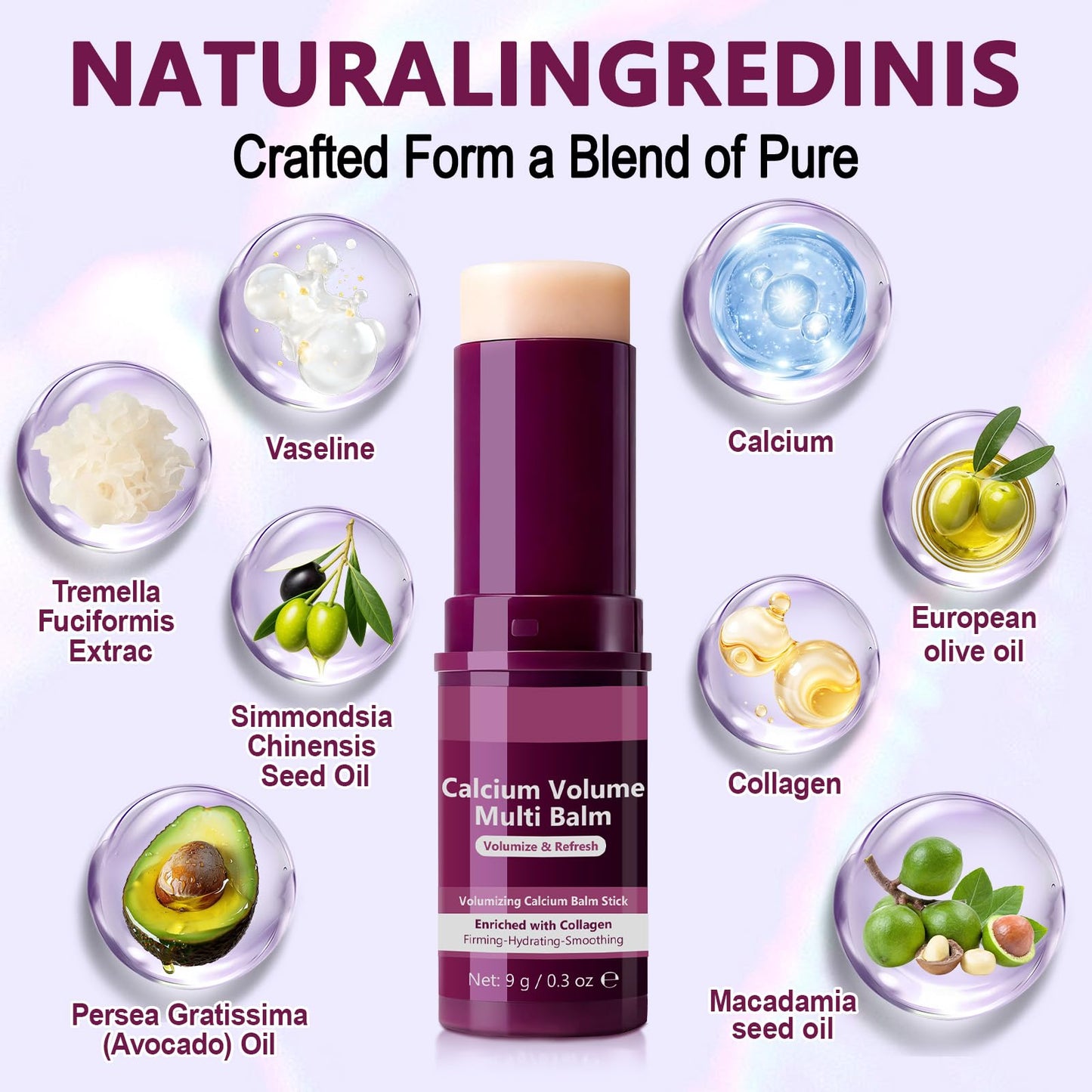 Feeliville Calcium Volume Multi Balm, Anti Wrinkle Calcium Balm, Anti-aging, Sagging, Wrinkles Hydrating, Almond & Vitamin E for Lip Balm Eye Cream Beauty and Personal Care Feeliville