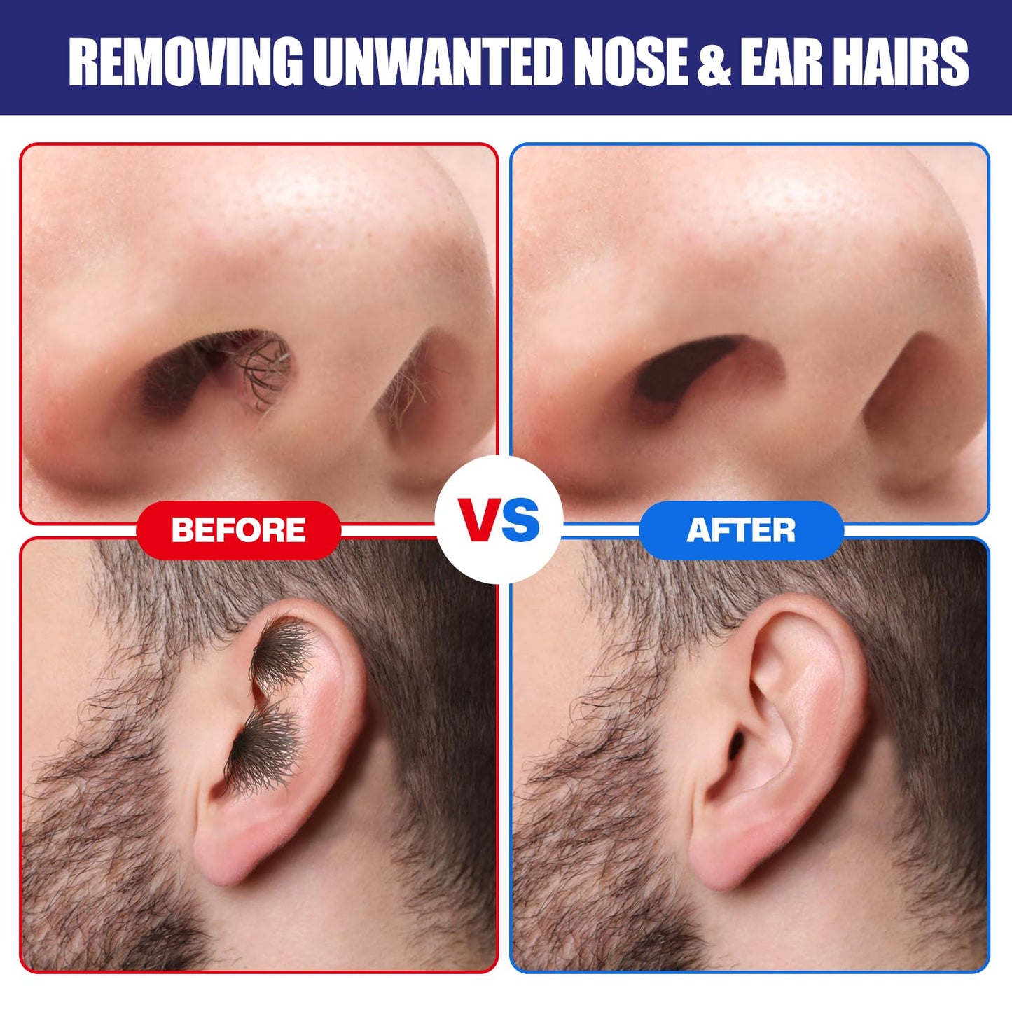 Nose Wax Kit, 120 g Wax, 30 Applicators,Nostril and Ears Hair Removal Kit for Men & Women,Includes 15 Balm Wipes and Mustache Guards etc. Lasts up Beauty and Personal Care Juloviy