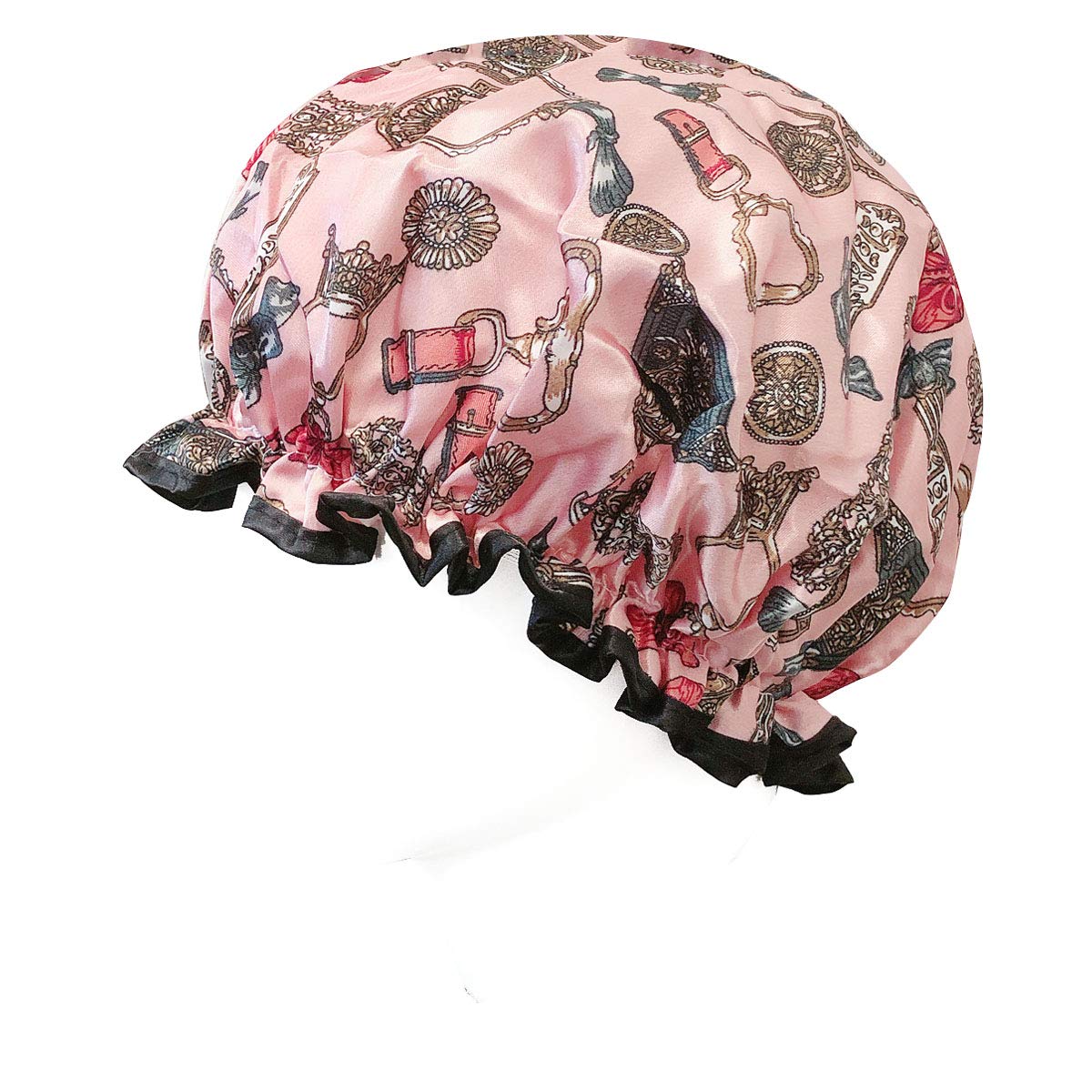 allydrew Wild Side Reusable Women's Waterproof Shower Caps for Long Hair, Pink Keychains Beauty and Personal Care allydrew