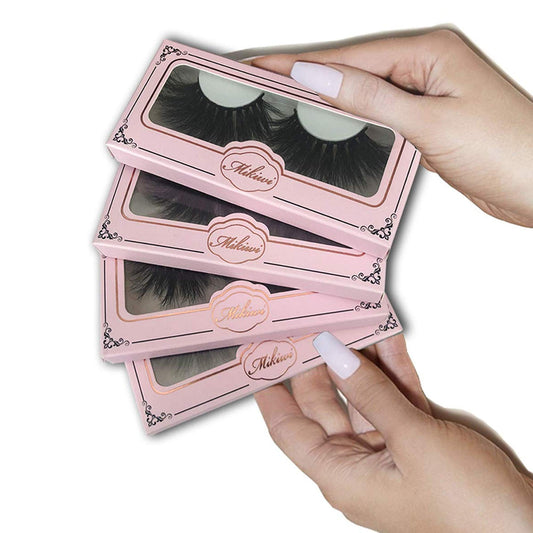 Mikiwi 25mm Mink Lashes, Fluffy Volume Mink Eyelashes, Real 5D Mink Lashes Bulk, Dramatic Long 25mm Eyelashe, Wholesale Mink lashes, Pack of 4 Beauty & Personal Care mikiwi