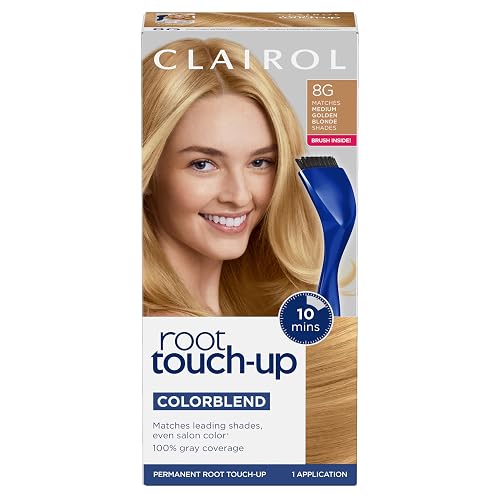 Clairol Root Touch-Up by Nice'n Easy Permanent Hair Dye, 8G Medium Golden Blonde Hair Color, Pack of 1 Beauty & Personal Care Clairol