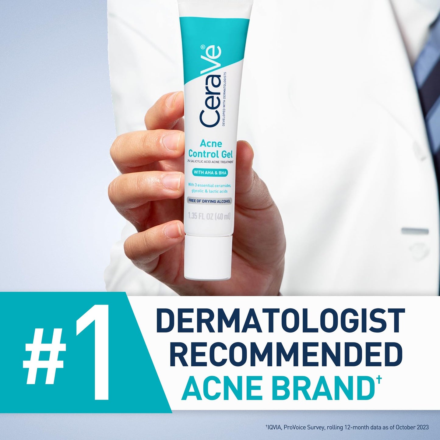 CeraVe Acne Control Gel, 2% Salicylic Acid Treatment With Glycolic Acid + Lactic Acids + Niacniamide, Acne Gel Helps Clear Blemishes Without Over Beauty and Personal Care CeraVe
