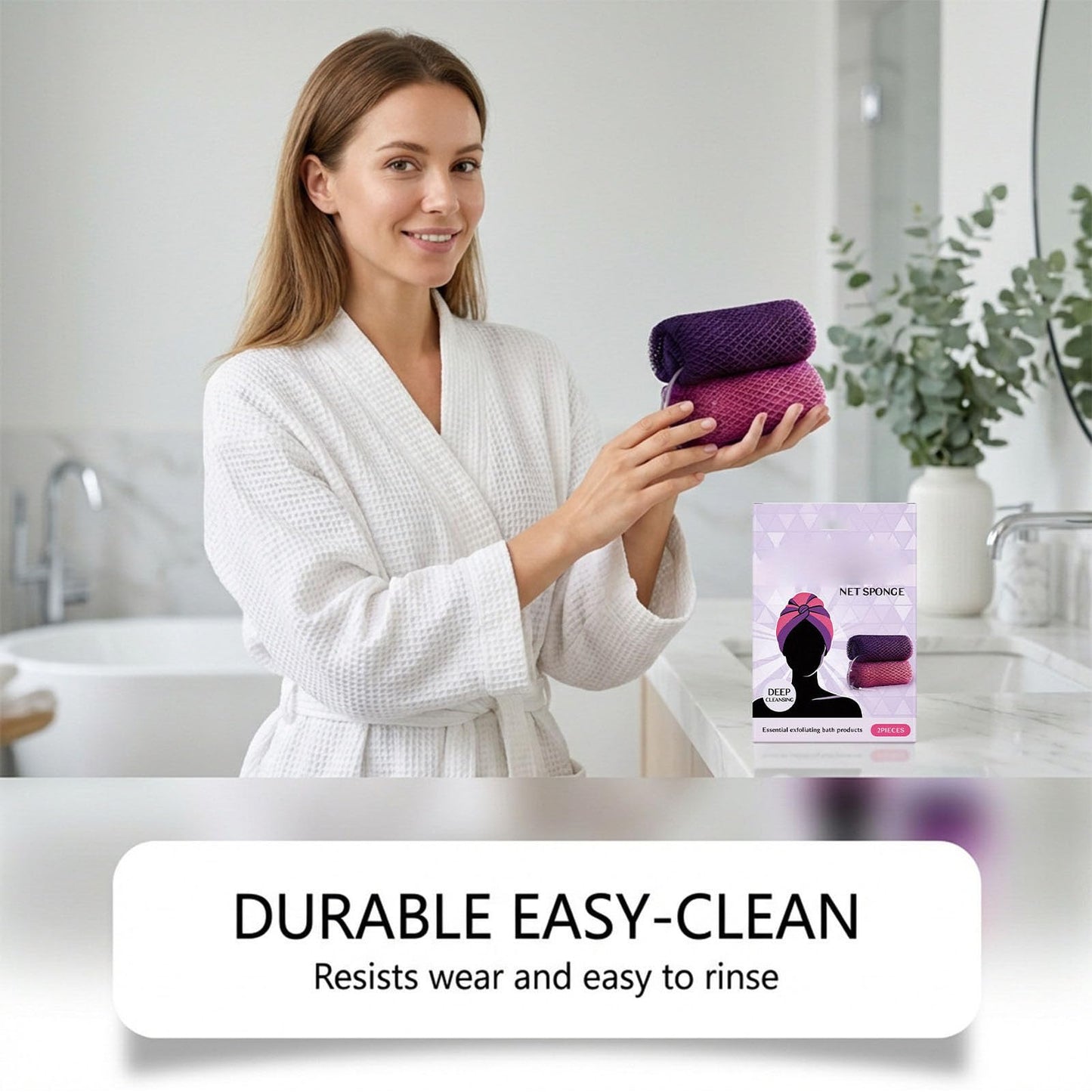 ZJchao African Exfoliating Sponge African Mesh Bath Scrubber Textured Nylon Body Scrubber for Back & Sensitive Skin with Elastic Stretchable Design 2 Beauty and Personal Care ZJchao