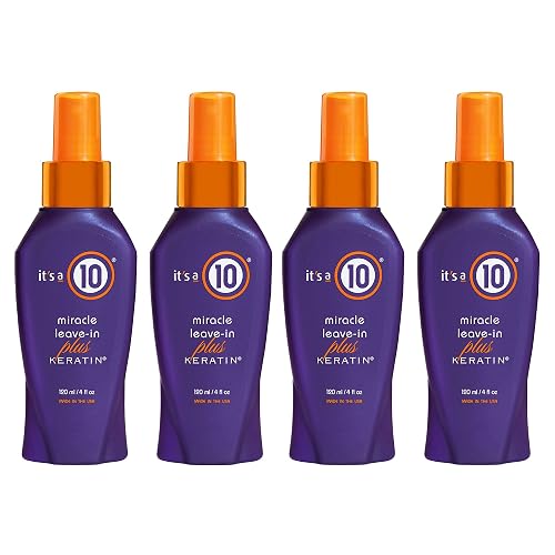 It's a 10 Haircare Miracle Leave-In Plus Keratin Spray, 4 fl. oz. (Pack of 4) Beauty & Personal Care It's a 10 Haircare