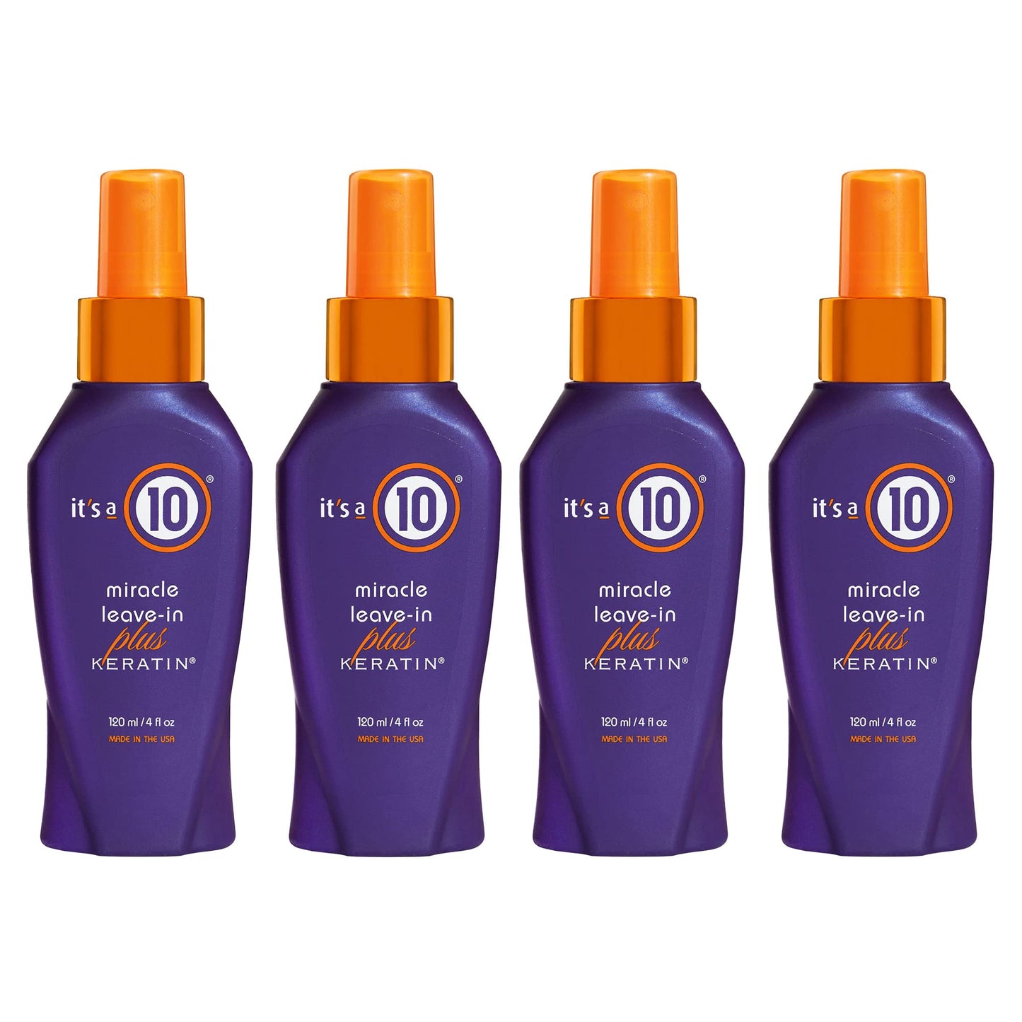 It's a 10 Haircare Miracle Leave-In Plus Keratin Spray, 4 fl. oz. (Pack of 4) Beauty & Personal Care It's a 10 Haircare