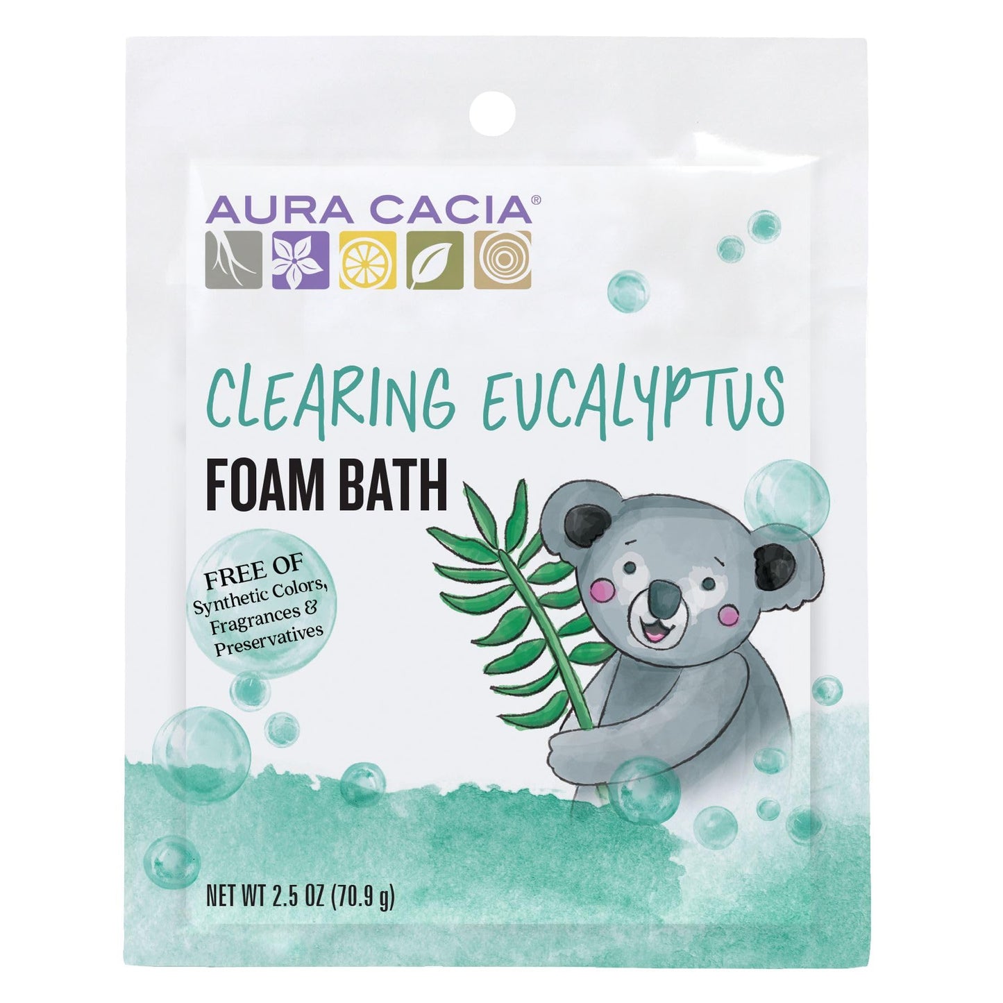 Aura Cacia Aromatherapy Foam Bath, Clearing with Eucalyptus, 2.5 Ounce Packet (Pack of 6) Beauty and Personal Care Aura Cacia