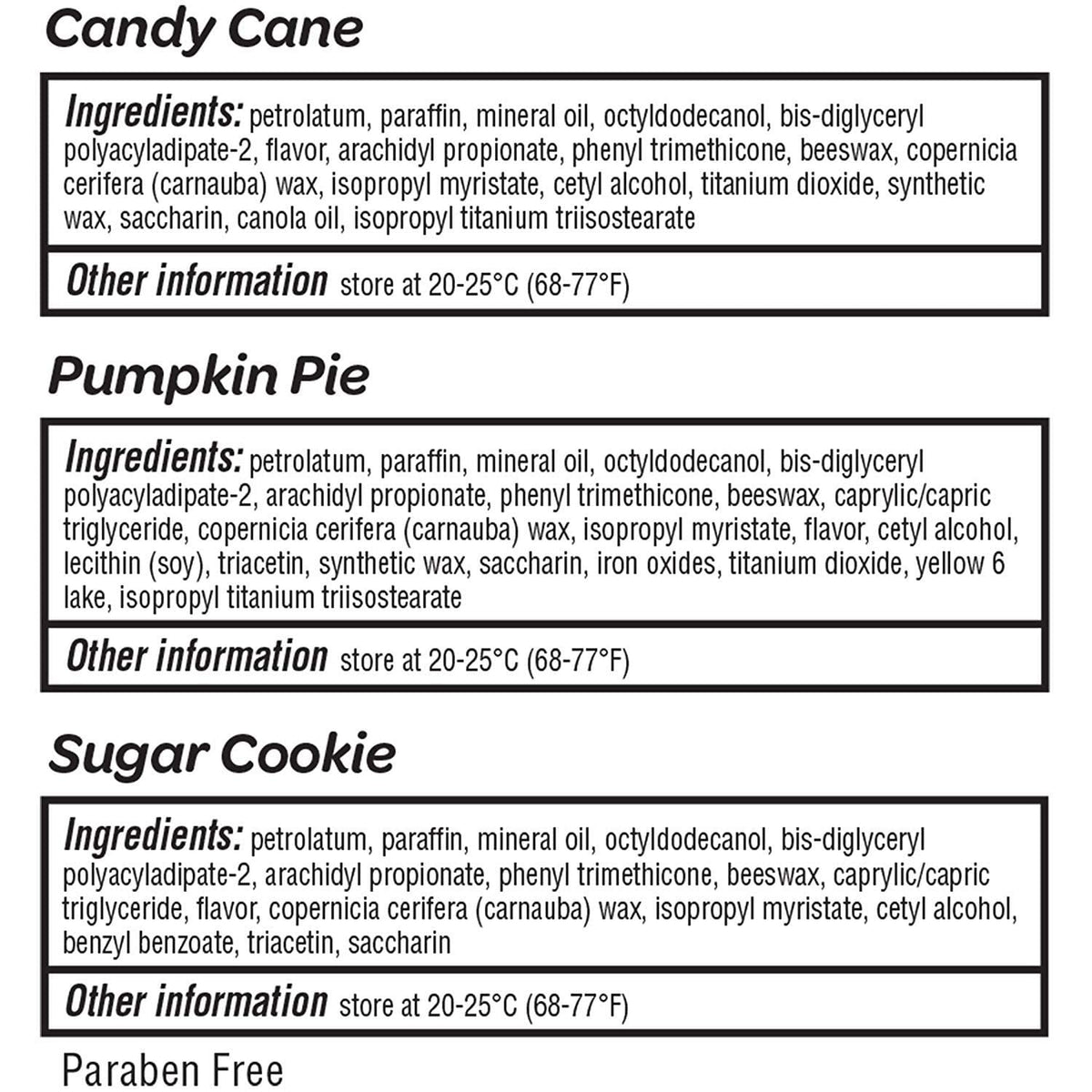 ChapStick Holiday Limited Edition Seasonal Flavored Lip Balm Tube, Candy Cane, Pumpkin Pie & Sugar Cookie Flavors, 0.15 Ounce Each, 6 Sticks Total Beauty & Personal Care ChapStick