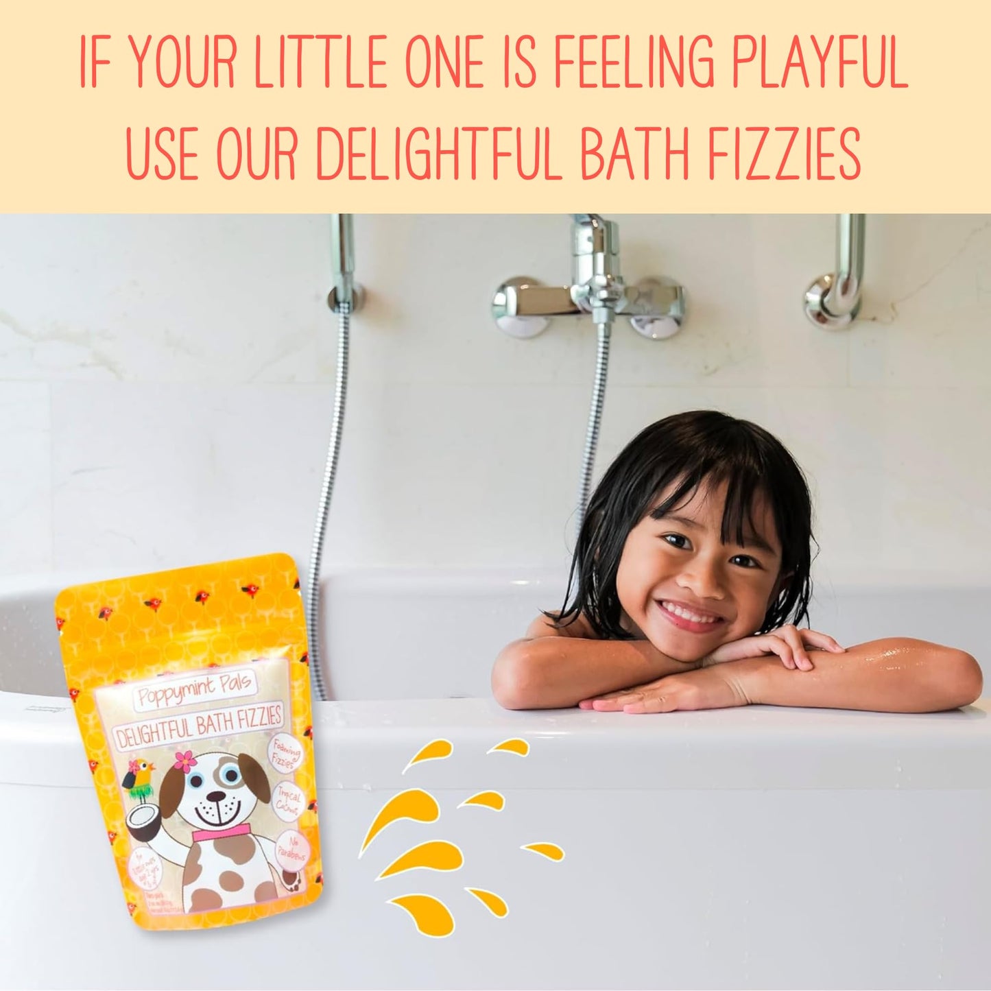 Poppymint Pals Foaming Bath Fizzies (Tropical Coconut) - Phthalate-Free Natural Foaming Premium Bath Bombs with Epsom Salt, Coconut Oil - Hydration… Beauty & Personal Care Laki Naturals