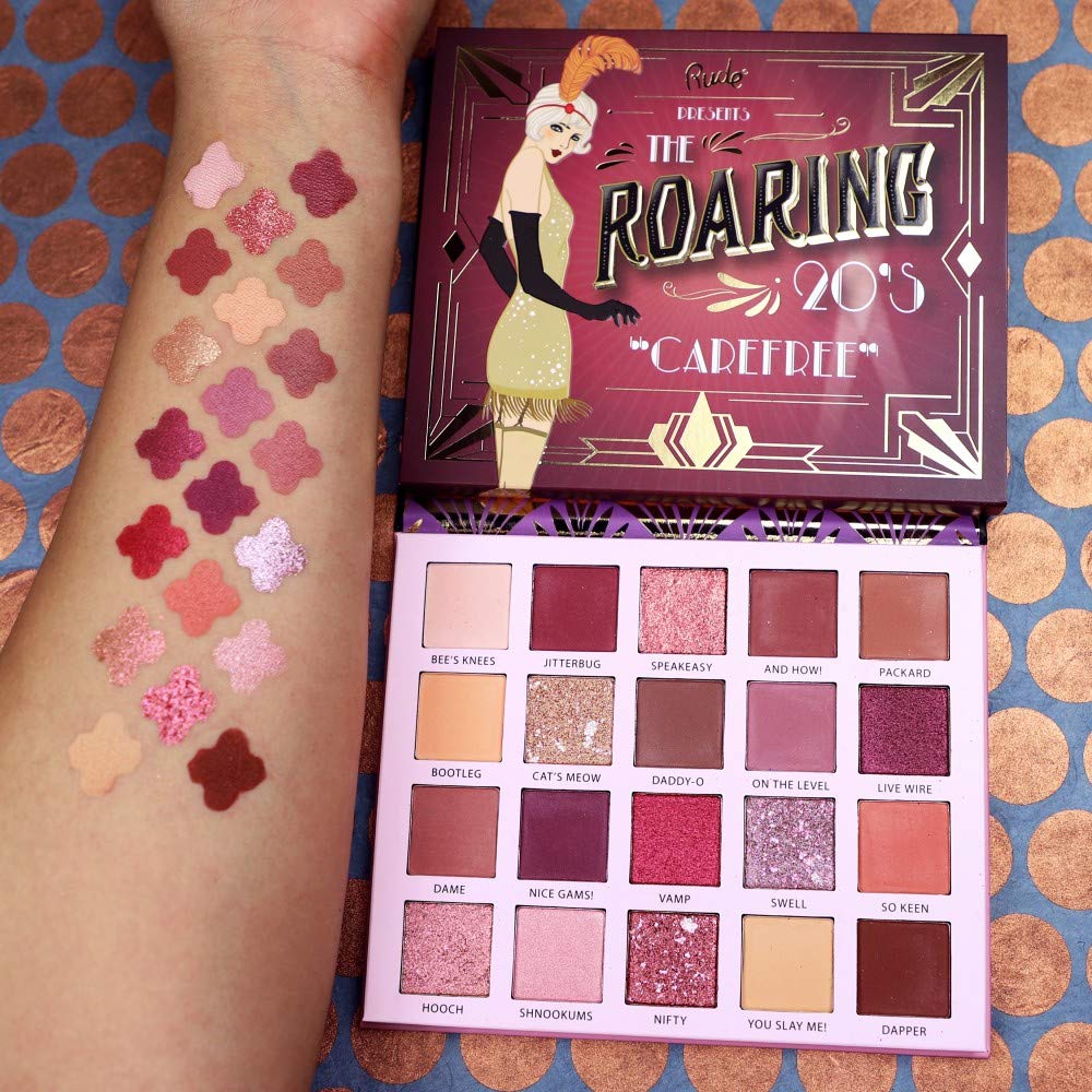 Rude Cosmetics The Roaring 20s Eyeshadow Palette - Carefree Eye Shadow Women 0.85 oz Beauty & Personal Care RUDE